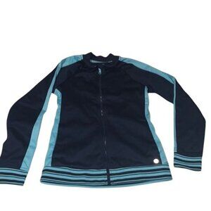 Avia Kids Navy & Light Blue Athletic Zip-Up Jacket Size M (7-8)